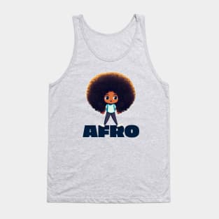 Afro || Adorable Kid With a Huge Afro Tank Top